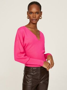 Esteban Cortazar Hot Pink Pullover Sweater Size M